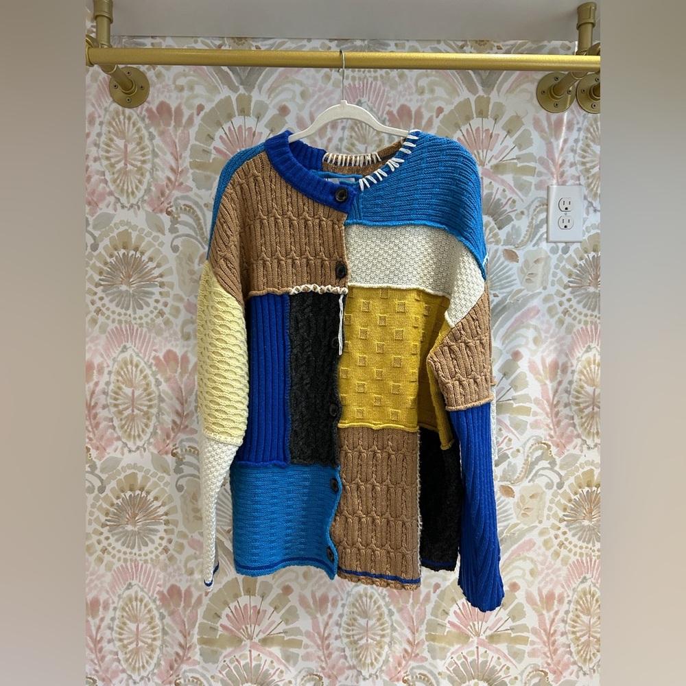 Ader Error x Zara Oversized Patchwork Knit Cardig… - image 3